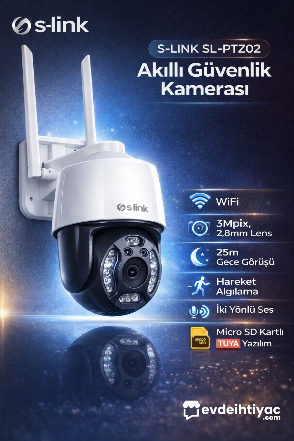 SL PTZ-02 GÜVENLİK KAMERASI