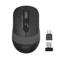 A4 TECH FG10CS AIR2, Grey, SILENT, FSTYLER, 2,4Ghz Kablosuz, USB-C den şarj edilebilir, Optik Mouse, 10-15Metre, 4 Buton, Nano Alıcı