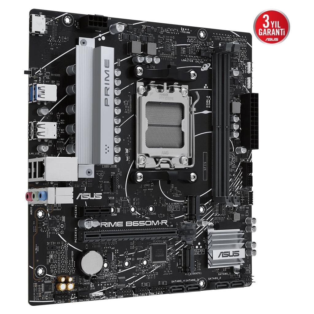 ASUS PRIME B650M-R, 2xDDR5, 2x M.2, HDMI, AM5 Soket Anakart