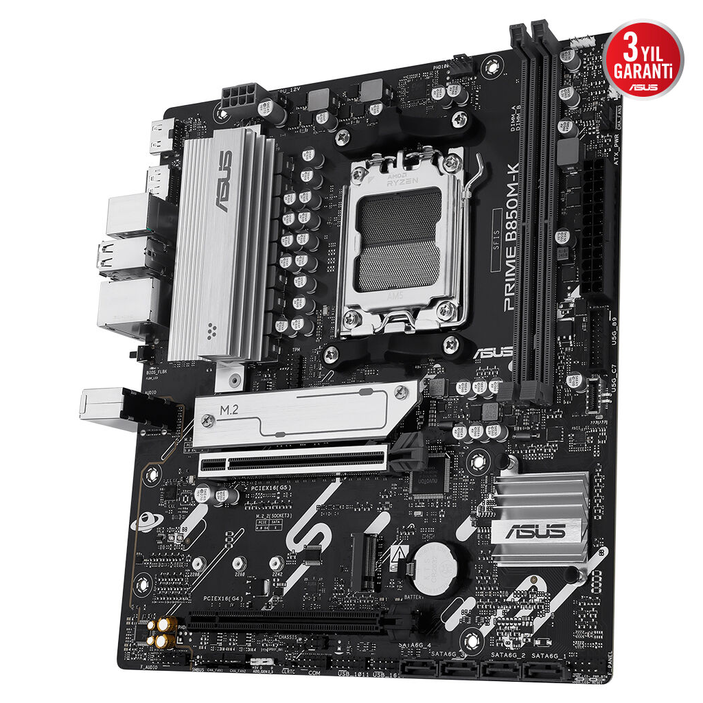 ASUS PRIME B850M-K, 2xDDR5, 2x M.2, DP, HDMI, AM5 Soket Anakart