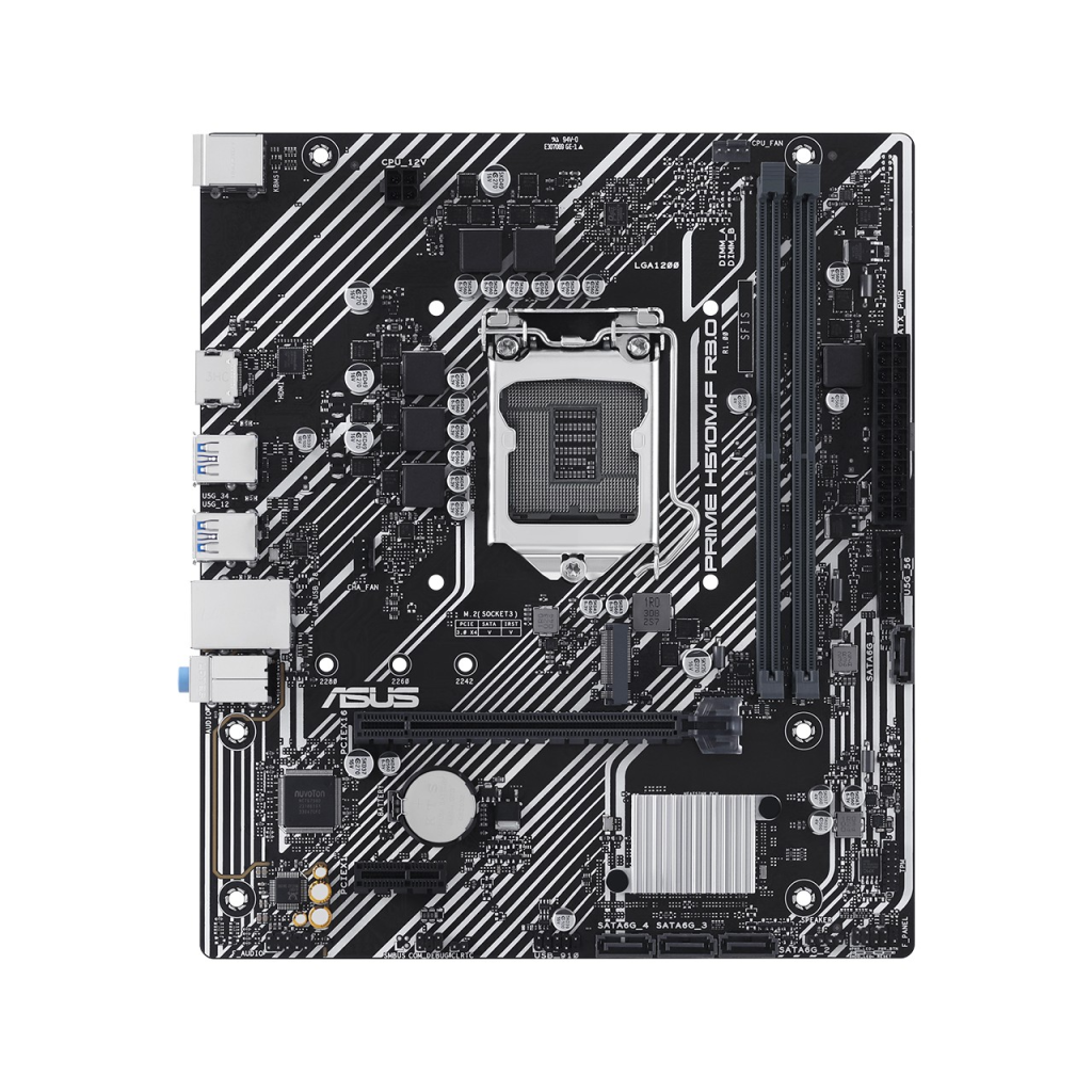 ASUS PRIME H510M-F R3.0-CSM, 2xDDR4, M.2, HDMI, 10-11.Nesil, LGA1200 Soket, Anakart