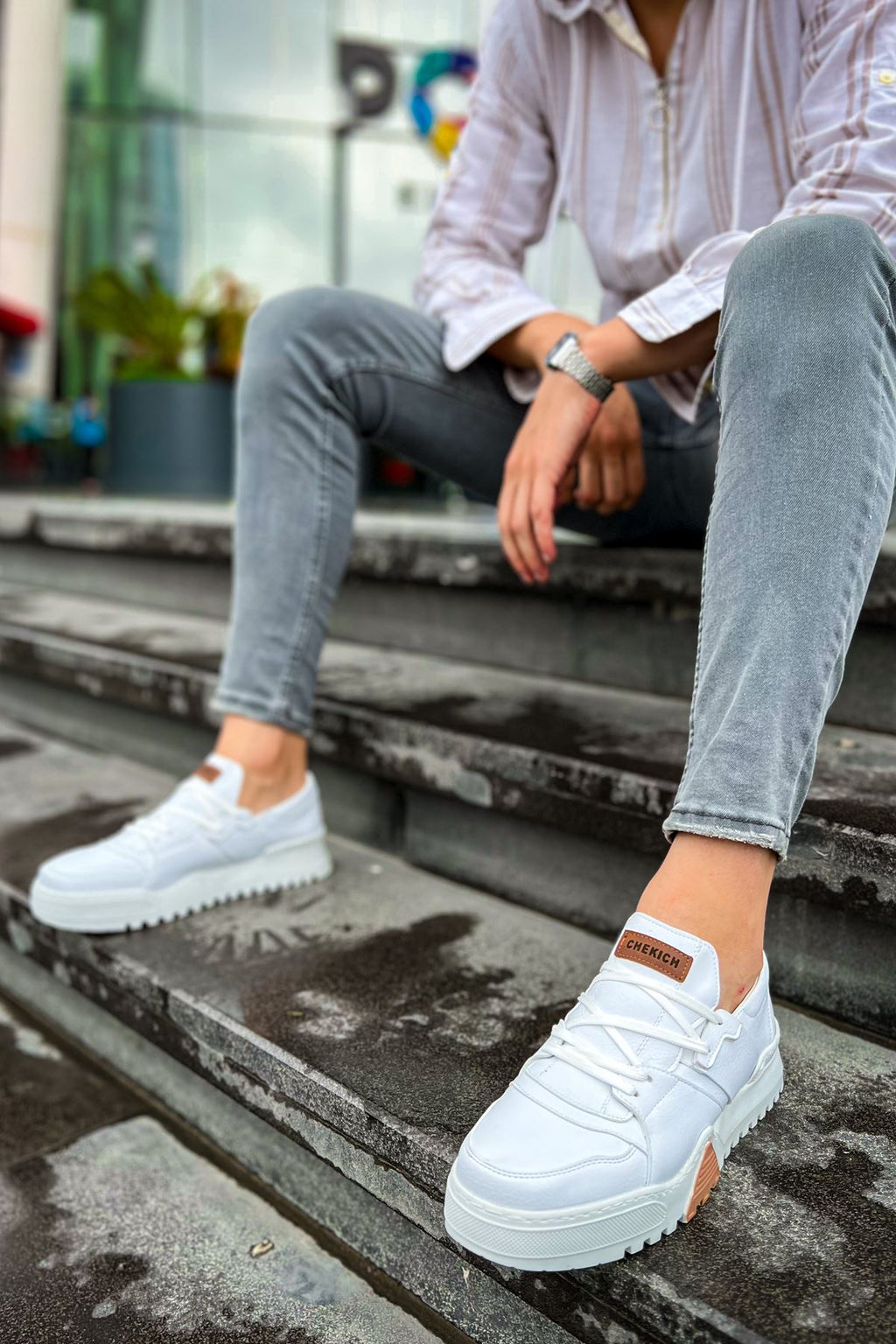 CH067 - GBT Warrem Erkek Ayakkabı BEYAZ / BEYAZ