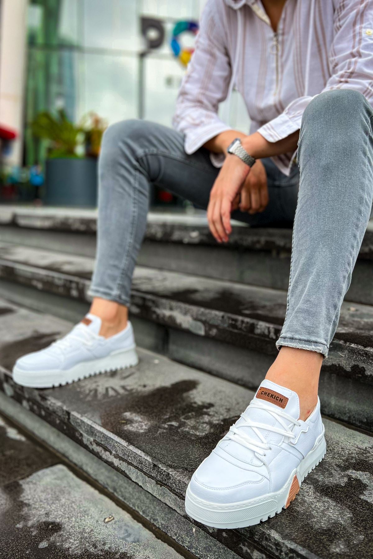 CH067 - GBT Warrem Erkek Ayakkabı BEYAZ / BEYAZ