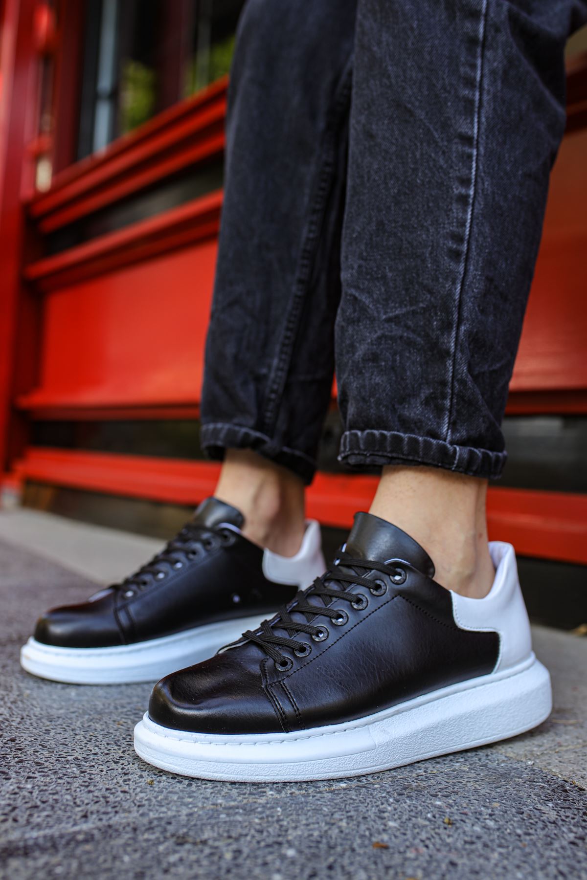 CH256 - CBT Estrella Erkek Ayakkabı SIYAH/BEYAZ