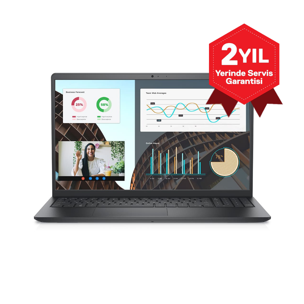 DELL Vostro 3530, N3404PVNB3530U, i5-1334U, 15,6" FHD, 16Gb Ram, 512Gb SSD, Paylaşımlı Ekran Kartı, Free Dos Notebook