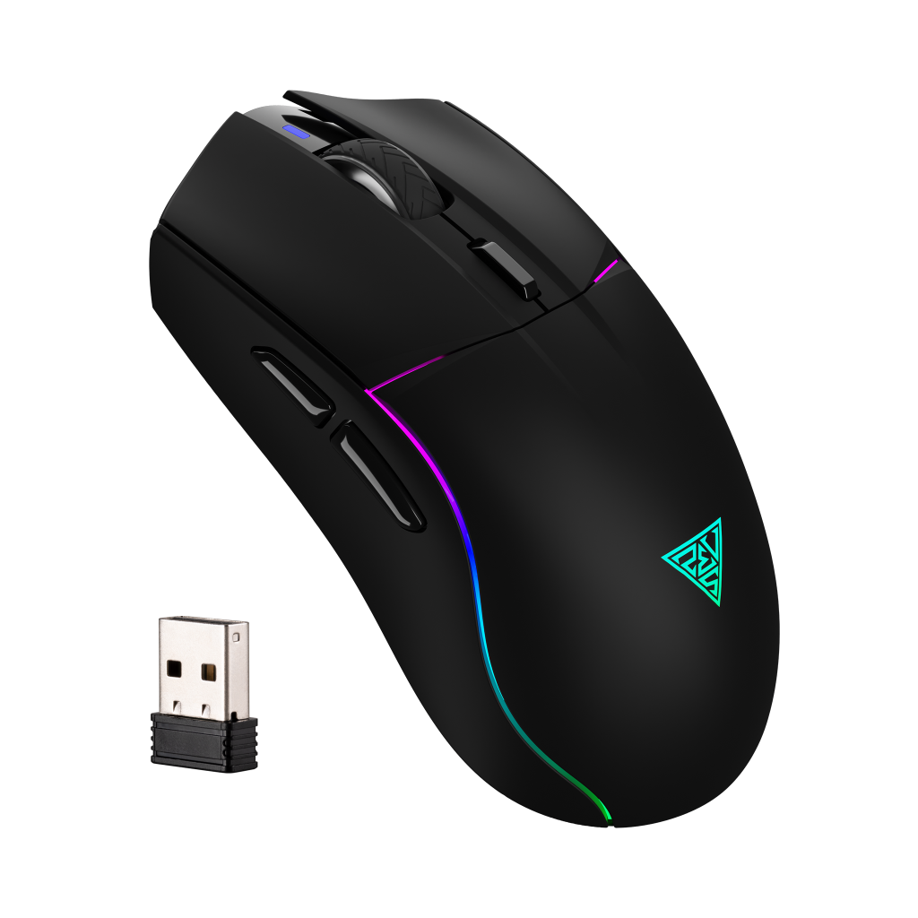 GAMDIAS HADES M3, RGB Aydınlatma, 2.4Ghz ve Bluetooth Kablosuz, 7 Tuşlu, Şarj Edilebilir, Type-C, Gaming Mouse, 10.000 DPI, Siyah