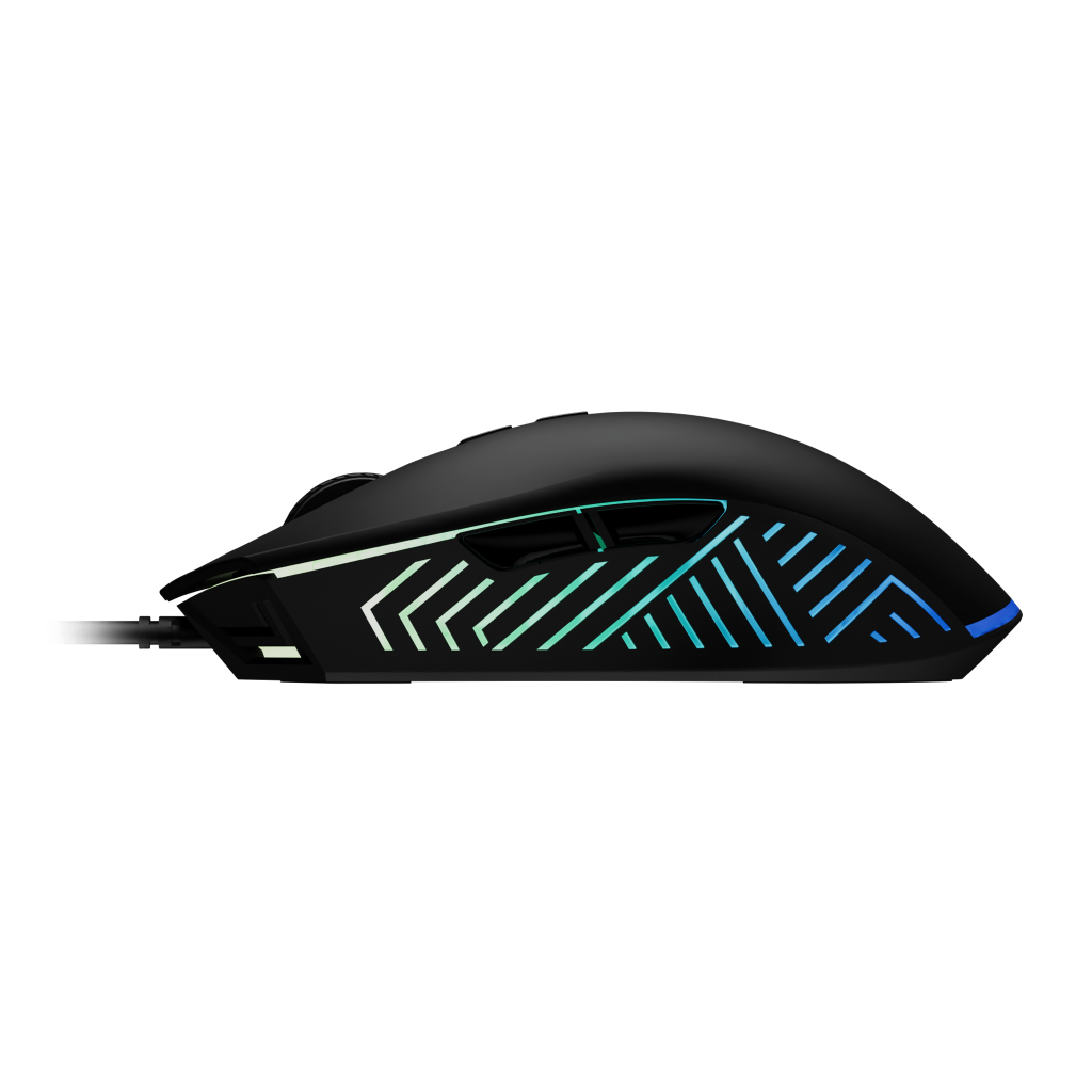 GAMDIAS ZEUS E4, RGB Aydınlatma, USB Kablolu,  7 Tuşlu, Gaming Mouse, 7.200 DPI, Siyah