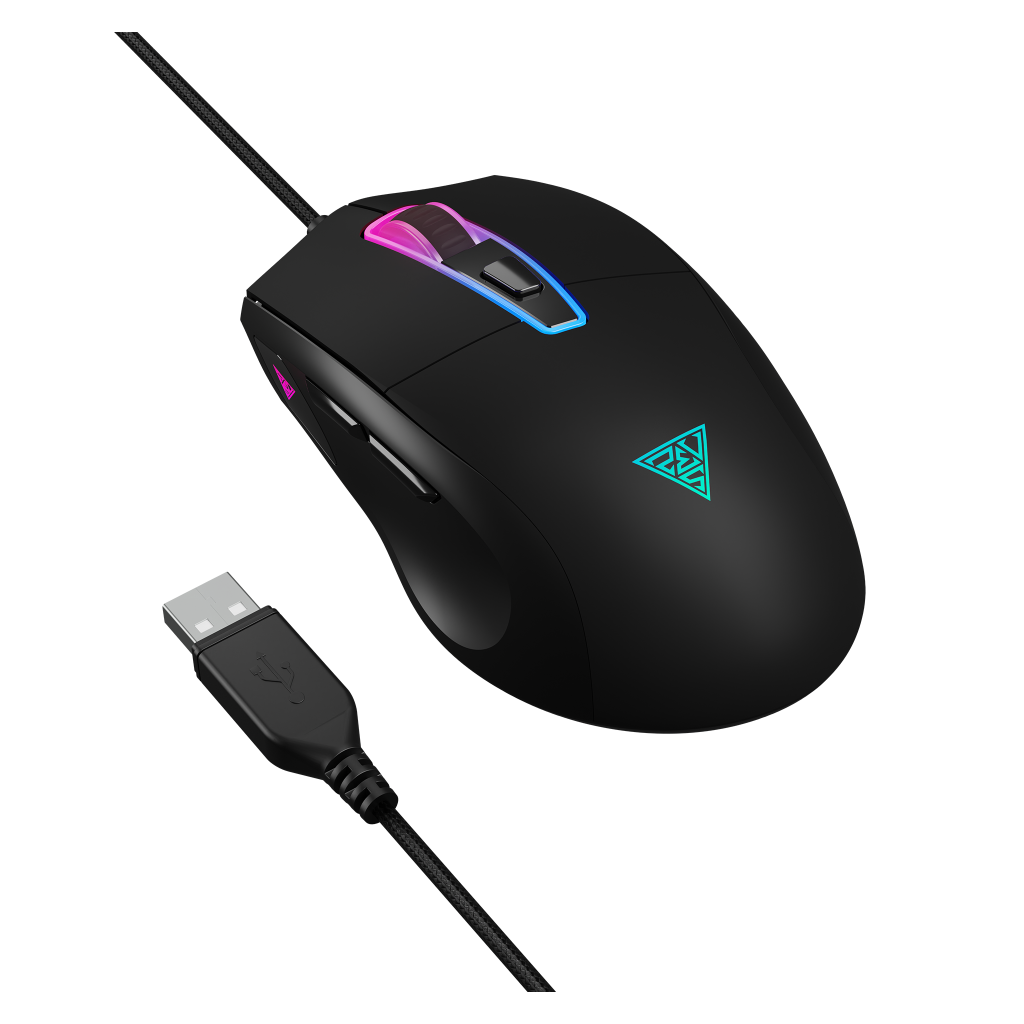 GAMDIAS ZEUS M5, RGB Aydınlatma, USB Kablolu,  7 Tuşlu, Gaming Mouse, 12.800 DPI, Siyah