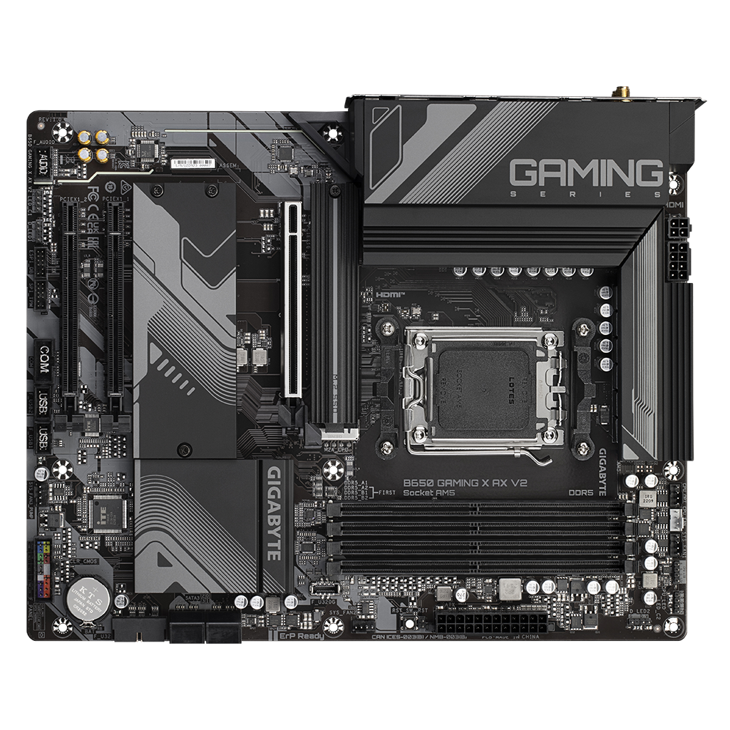 GIGABYTE B650 GAMING X AX V2, 4xDDR5, 3xM.2, DP, HDMI, Type-C, Wi-Fi 6E, Bluetooth v5.3, AM5 Soket GAMING Anakart