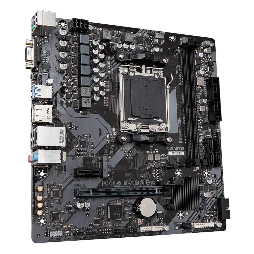 GIGABYTE B650M S2H, rev.1.4, 2xDDR5, M.2, DP, HDMI, VGA, AM5 Soket GAMING Anakart