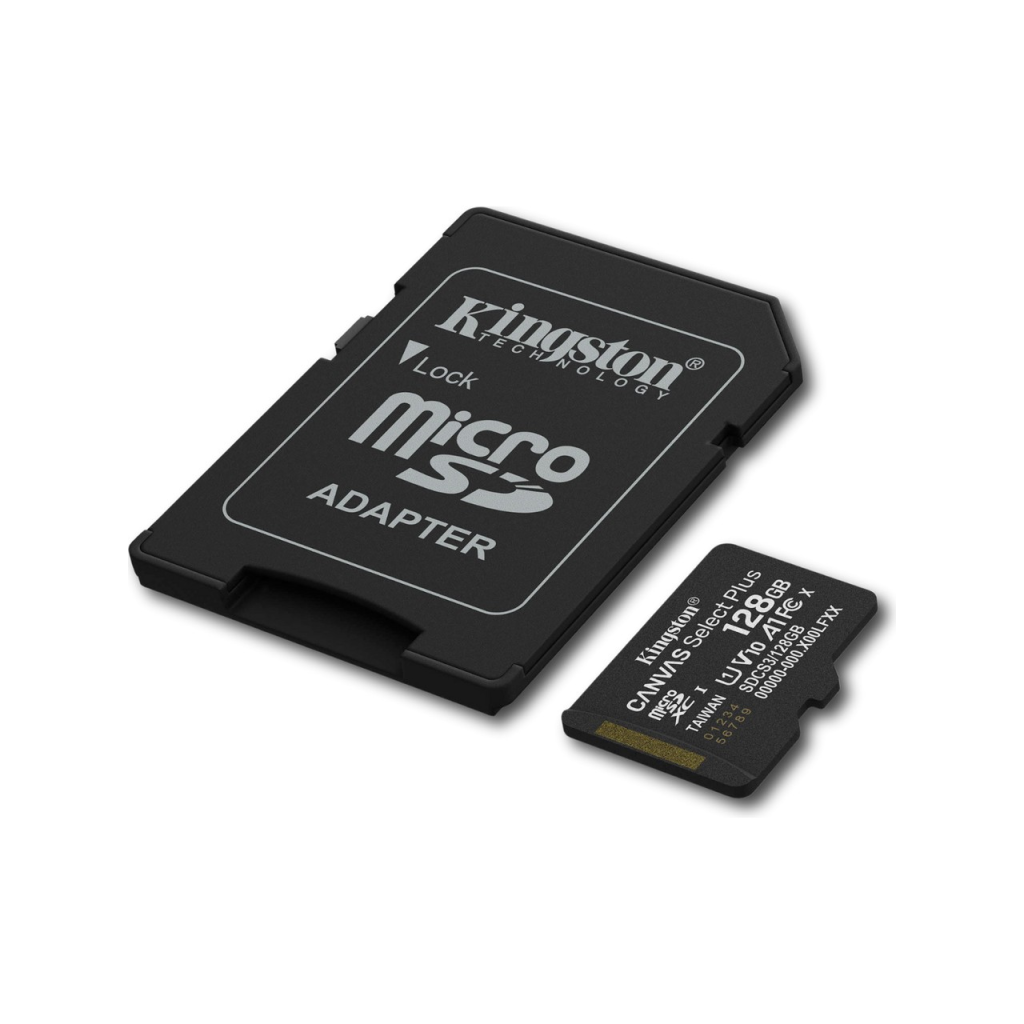 KINGSTON SDCS3/128GB, Canvas Select Plus Gen3 A1, 100Mb/s, MicroSD Kart Bellek (SD Adaptörlü)