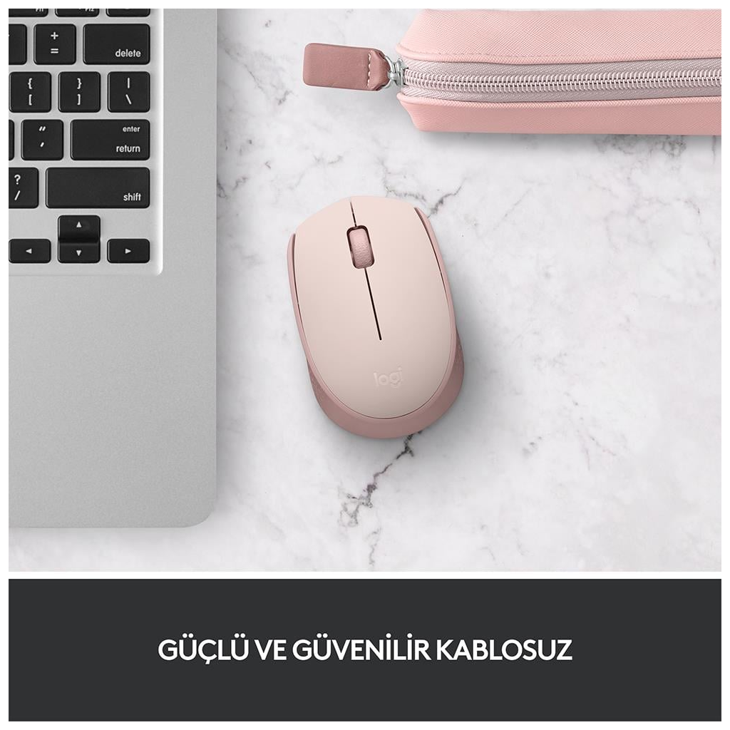 LOGITECH 910-006865, M171 Rose, USB Nano 2,4G Kablosuz, 1000dpi, Optik, 3 Tuşlu, 12ay Pil Ömrü, Mouse