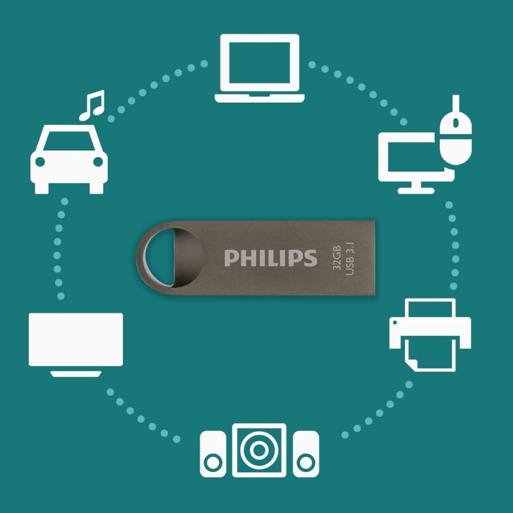 PHILIPS FM32FD165B, 32GB, USB 3.1, Moon, Uzay Grisi, Flash Disk