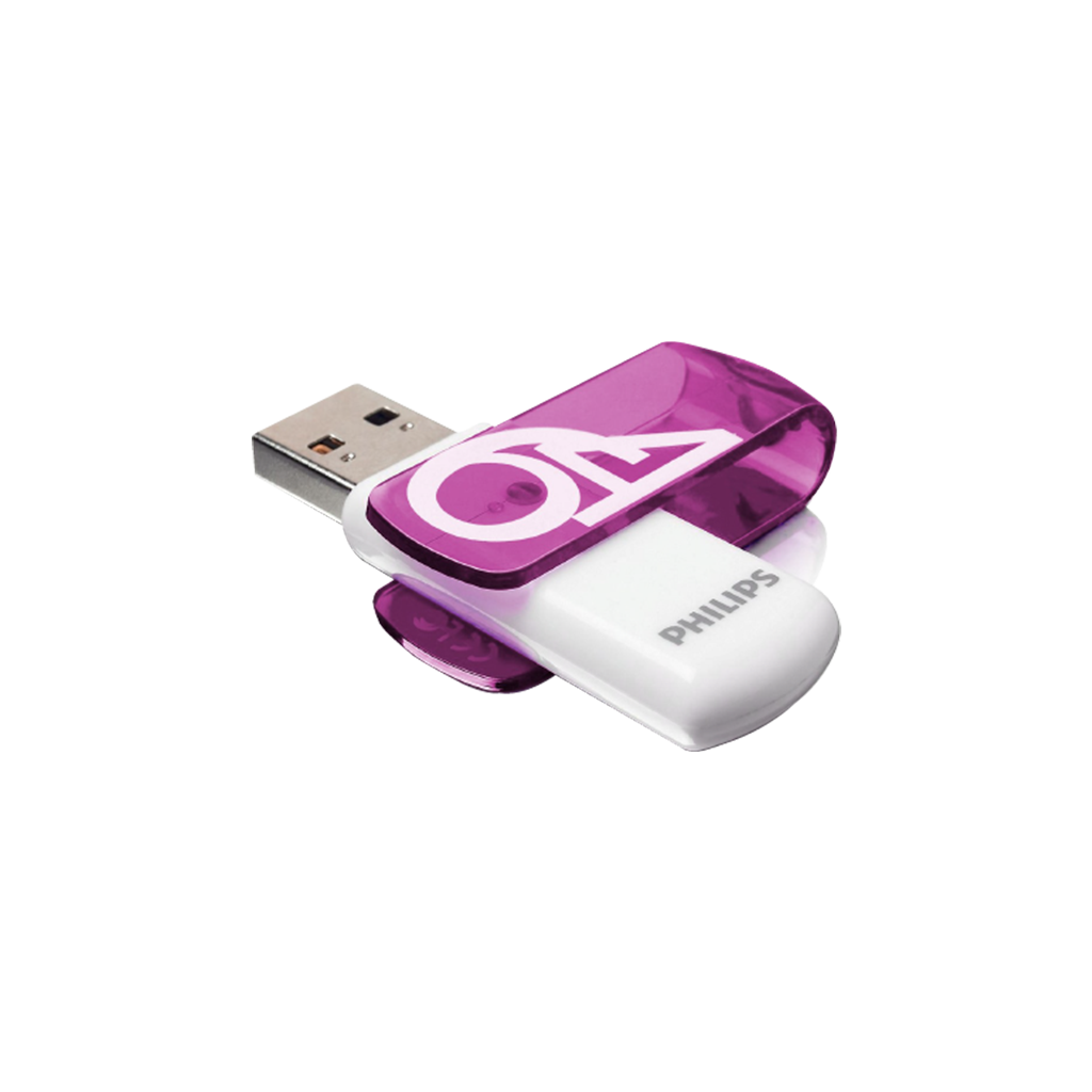 PHILIPS FM64FD05B, 64GB, USB 2.0, Vivid, Mor, Flash Disk