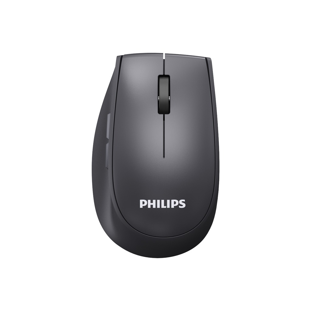 PHILIPS SPK7627K, Gri, USB Nano 2,4Gh ve Bluetooth Kablosuz, 1600dpi, Optic, 5 Tuşlu, Şarj Edilebilir, Mouse