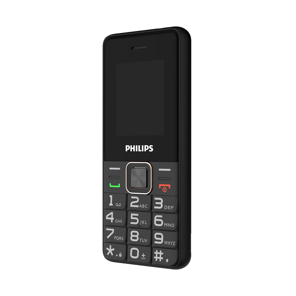 PHILIPS Xenium E6105, 128Mb, Siyah, 48Mb Ram, 1,77inc Ekran, 4G Çift Sim Desteği, FM Radyo, 1000mAh Pil, Türkiye KVK Garantili