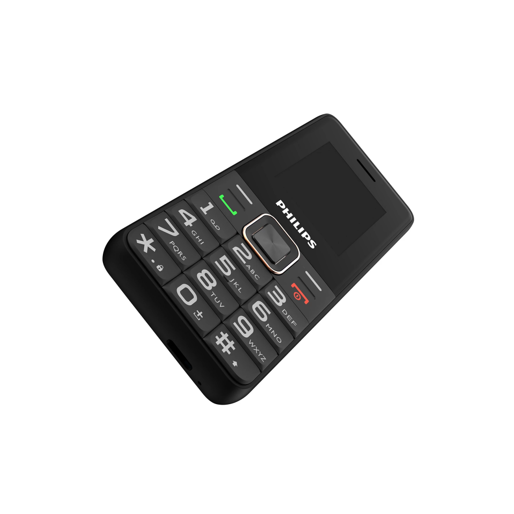 PHILIPS Xenium E6105, 128Mb, Siyah, 48Mb Ram, 1,77inc Ekran, 4G Çift Sim Desteği, FM Radyo, 1000mAh Pil, Türkiye KVK Garantili