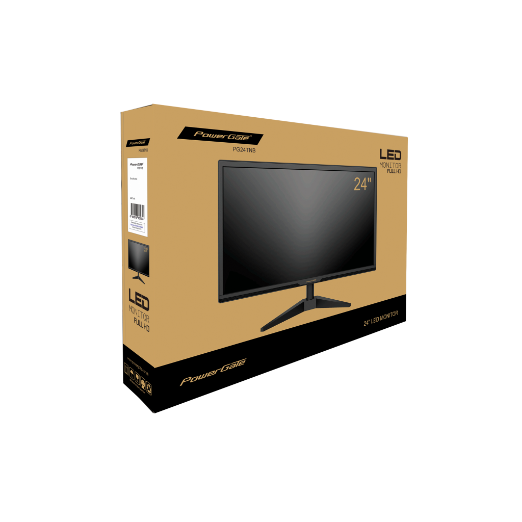 POWERGATE PG24TNB, 24", 5ms, 75Hz, Full HD, D-Sub, HDMI, TN LED Monitör