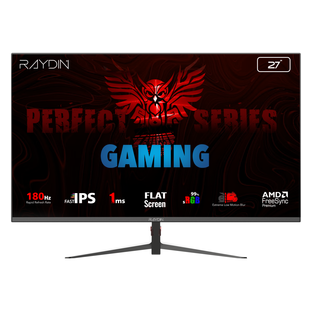RAYDIN MM27DFI-180HZ, 27", 1ms, 180Hz, Full HD, HDMI, DP, IPS LED, Flat, Frameless, FreeSync Gaming Monitör