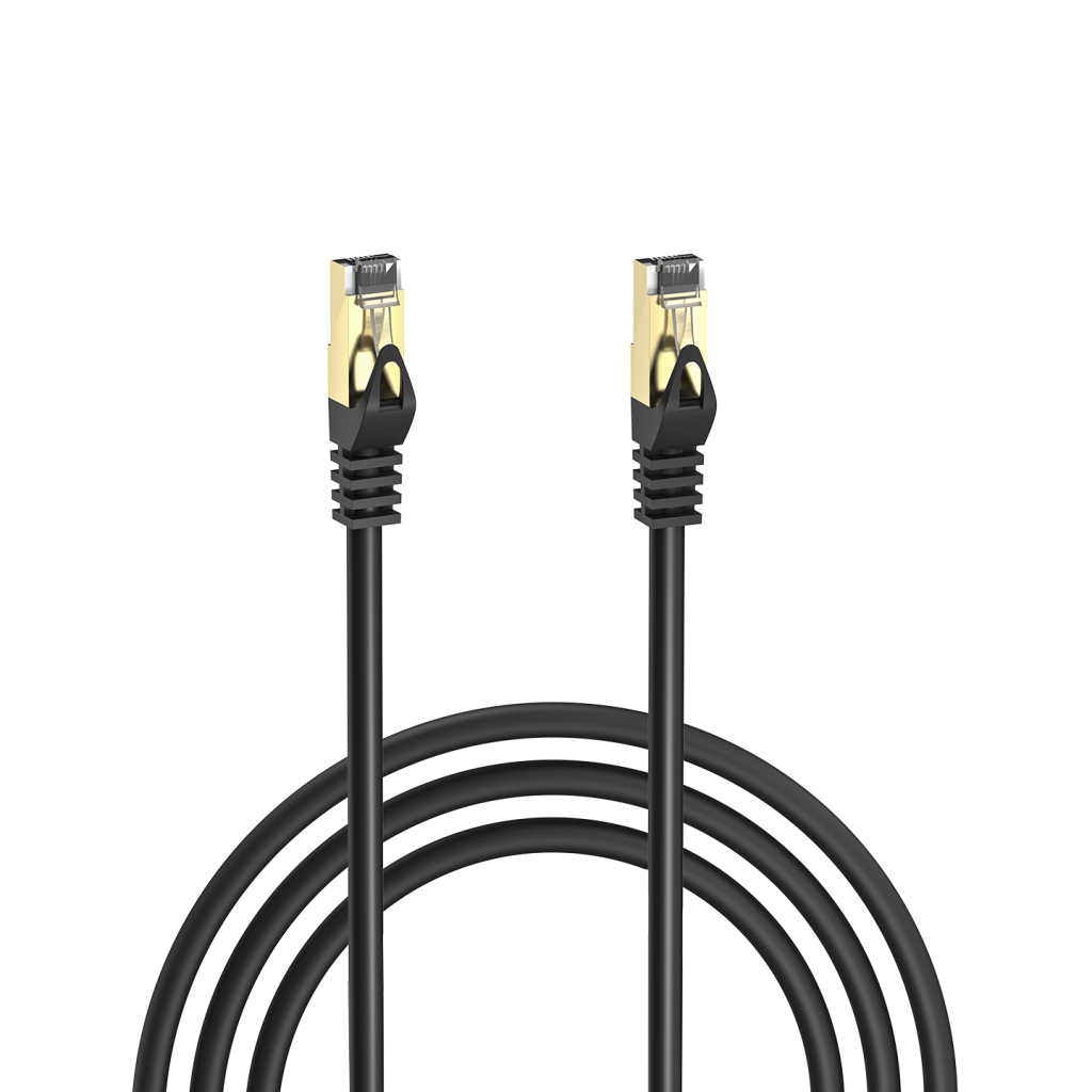 S-LINK MM-CAT705, CAT7, Patch, 5Mt, Gold Uçlu,   FTP, CCA, Ağ Bağlantı Kablosu (Siyah)