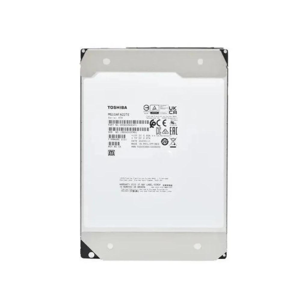 TOSHIBA ENTERPRISE, MG10AFA22TE, 3.5", 22TB, 512Mb 7200 Rpm, 7/24 Güvenlik, Data Center, Nas, Server, HDD