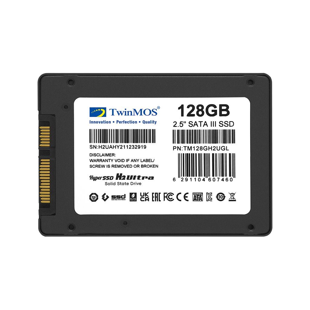 TwinMOS TM128GH2UGL, 128GB, 2.5" SATA3, SSD, 580-550Mb/s, 3DNAND, Grey