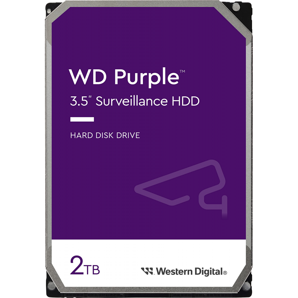 WD PURPLE, WD23PURZ,  3.5", 2TB, 256Mb, 5400 Rpm, 7/24 Güvenlik, HDD (Türkiye Distribütörü Garantili)